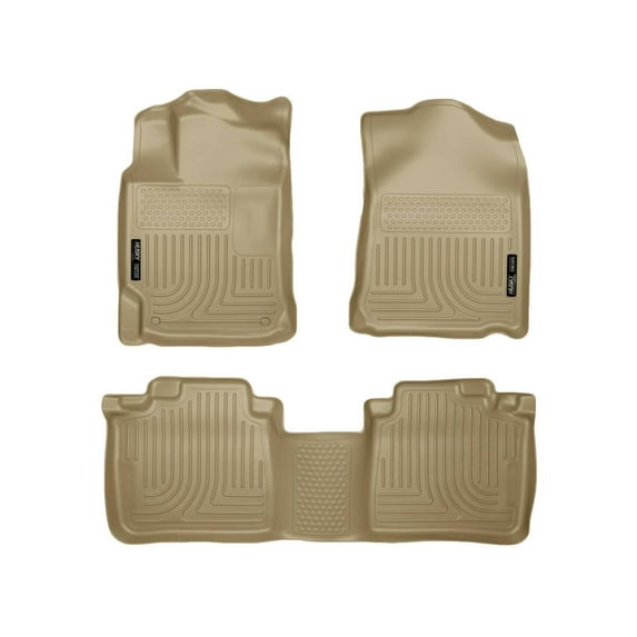Husky Liners 99553 Weatherbeater Floor Mats Fit 2010-2015 Lexus RX350, RX450h - Front/2nd Seat - Tan