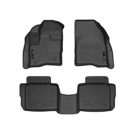 Husky Liners 98701 WeatherBeater Front & Second Seat Floor Liners - 3 Piece Fits 2010-2019 Ford Taurus