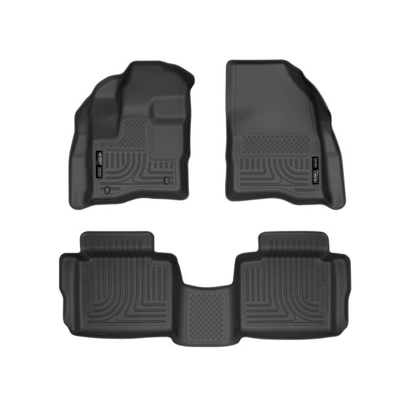 Husky Liners 98701 WeatherBeater Front & Second Seat Floor Liners - 3 Piece Fits 2010-2019 Ford Taurus