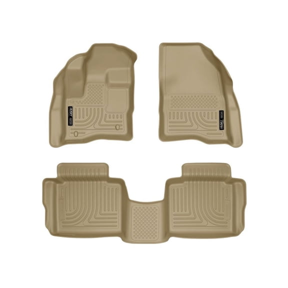 Husky Liners 98703 Weatherbeater Floor Mats Fit 2010-2019 Ford Taurus - Front/2nd Seat - Tan