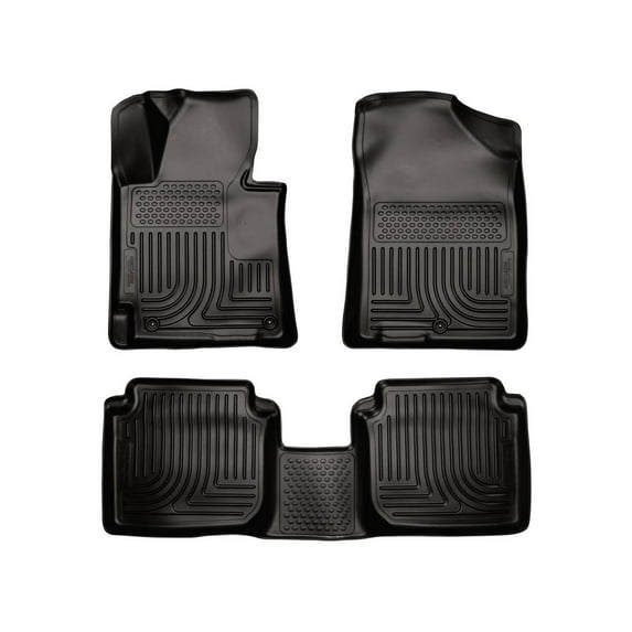 Husky Liners 98891 Weatherbeater Floor Mats Fit 2011-2013 Hyundai Elantra Sedan GLS, LTD; 2013 Elantra Coupe GS, SE - Front/2nd Seat - Black