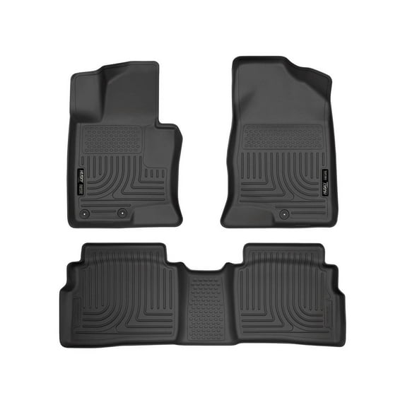 Husky Liners 98851 Weatherbeater Floor Mats Fit 2011-2015 Hyundai Sonata (GLS, SE, LTD, Hybrid, Hybrid LTD, Hybrid Non-Hybrid) - Front/2nd Seat - Black