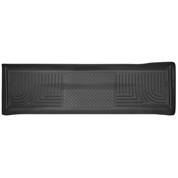 Husky Liners 19701 Weatherbeater Floor Mat Fits 2011-2016 Ford F-250/F-350/F-450 Crew Cab w/w/o Manual Transfer Case/Foot Rest 2nd Row Liner 1pc Black