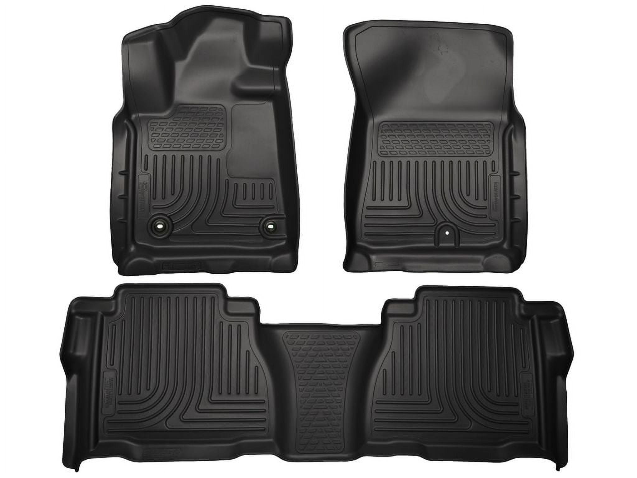 Husky Liners by RealTruck Weatherbeater Floor Mats Fits 2012-2013 Toyota Tundra, CrewMax & Double Cab Front & 2nd Row, 3-pc Black-99591