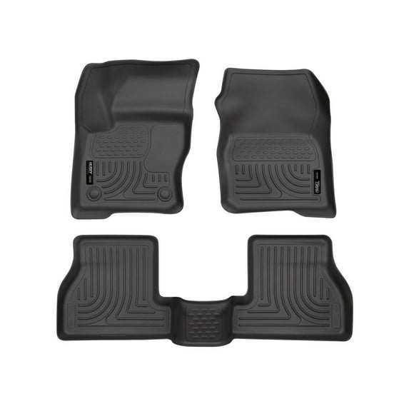 Husky Liners 98771 Weatherbeater Floor Mats Fit 2012-2015 Ford Focus - Front/2nd Seat - Black