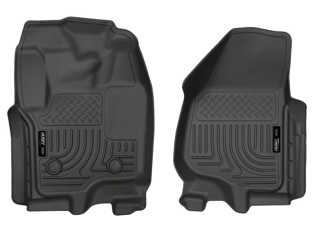 Husky Liners by RealTruck Weatherbeater Floor Mats Fits 2012-2016 Ford F250/F350/F450 SuperCab \u0026 Crew Cab Front Row, 2-pc Black-18701