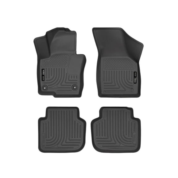 Husky Liners 98681 Weatherbeater Floor Mats Fit 2012-2019, 2021-2022 Volkswagen Passat - Front/2nd Seat - Black