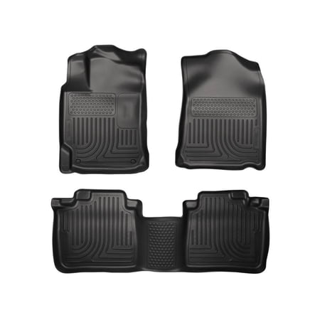 Husky Liners 98961 Weatherbeater Floor Mats Fit 2013-2015 Lexus ES300h, ES350 - Front/2nd Seat - Black
