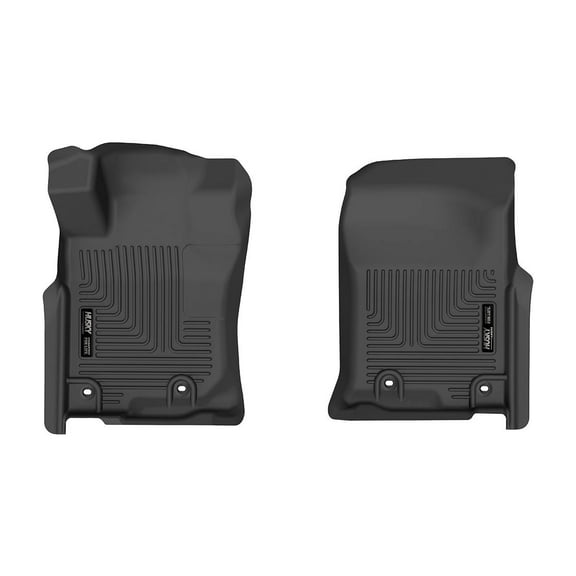 Husky Weatherbeater Floor Mats Fit 2013-2024 Toyota 4Runner/2014-2023 Lexus GX460 Front Black 2 Pc
