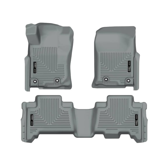 Husky Liners 99572 Weatherbeater Floor Mats Fit 2013-2024 Toyota 4Runner (w/w/o 3rd Row, Sliding Cargo Deck), 2014-2023 Lexus GX460 - Front/2nd Seat - Grey