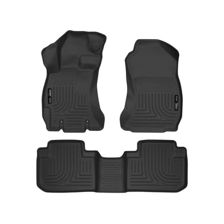 Husky Liners 99881 WeatherBeater Front & Second Seat Floor Liners - 3 Piece Fits 2014-2018 Subaru Forester