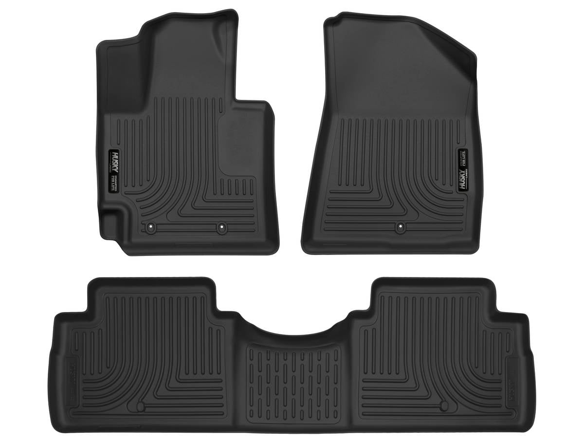 Husky Liners 99611 Weatherbeater Floor Mats Fit 2014-2019 Kia Soul - Front/2nd Seat - Black