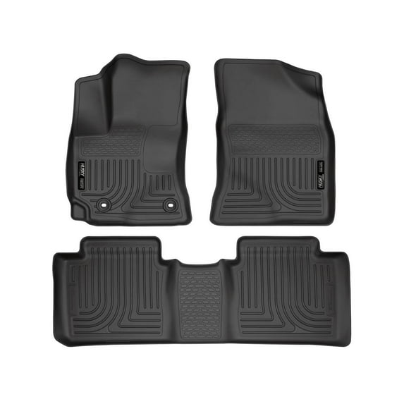 Husky Liners 99531 Weatherbeater Floor Mats Fit 2014-2019 Toyota Corolla Automatic Transmission - Front/2nd Seat - Black