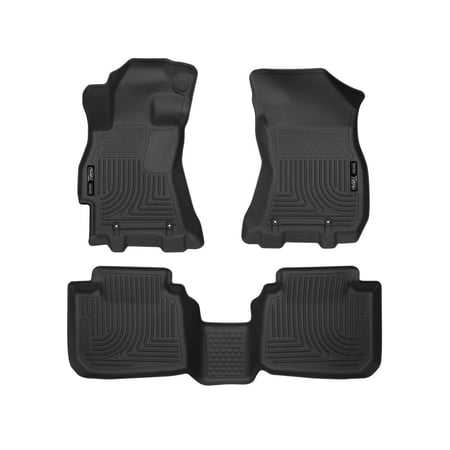 Husky Liners 99671 Weatherbeater Floor Mats Fit 2015-2019 Subaru Legacy, Outback - Front/2nd Seat - Black