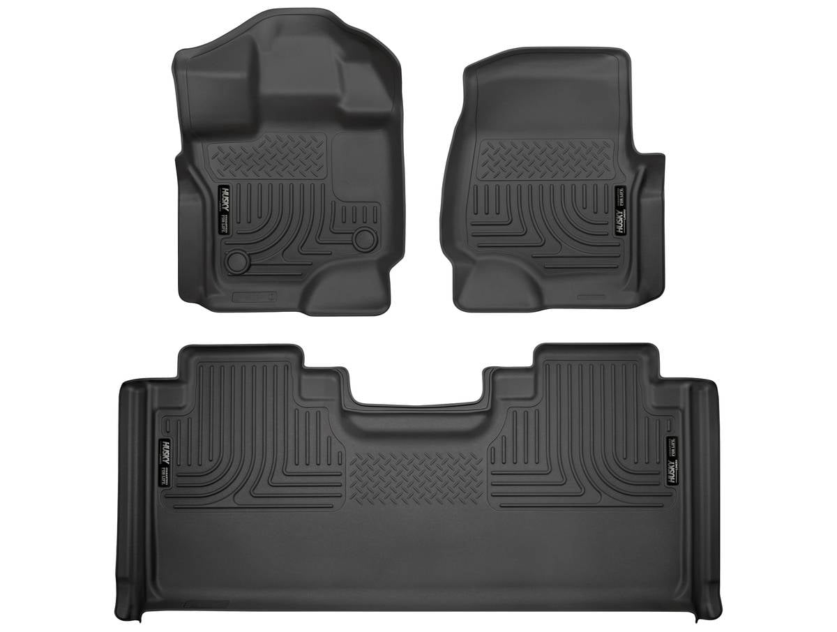 Husky Liners 2017 Ford Super Duty (Crew Cab / Super Cab) WeatherBeater Black Front Floor Liners