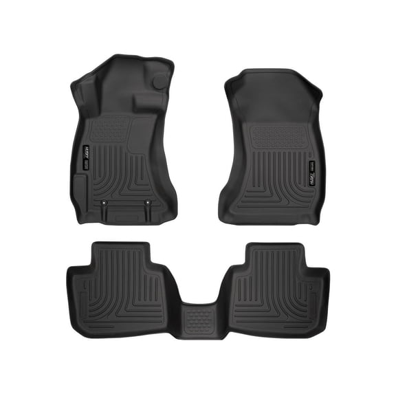 Husky Liners 99791 Weatherbeater Floor Mats Fit 2014-2021 Mazda 6 (Sport, Touring, Grand Touring, Grand Touring Reserve, Signature) - Front/2nd Seat - Black