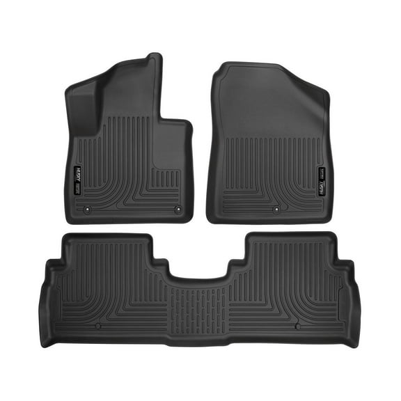 Husky Liners 98691 Weatherbeater Floor Mats Fit 2016-2020 Kia Sorento (w/w/o 3rd Row) - Front/2nd Seat - Black