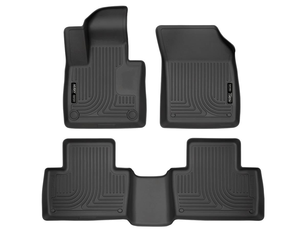 Husky Liners 95601 Weatherbeater Floor Mats Fit 2016-2025 Volvo XC90 excl. Plug-In Hybrid Front/2nd Row Liners 3pc Black