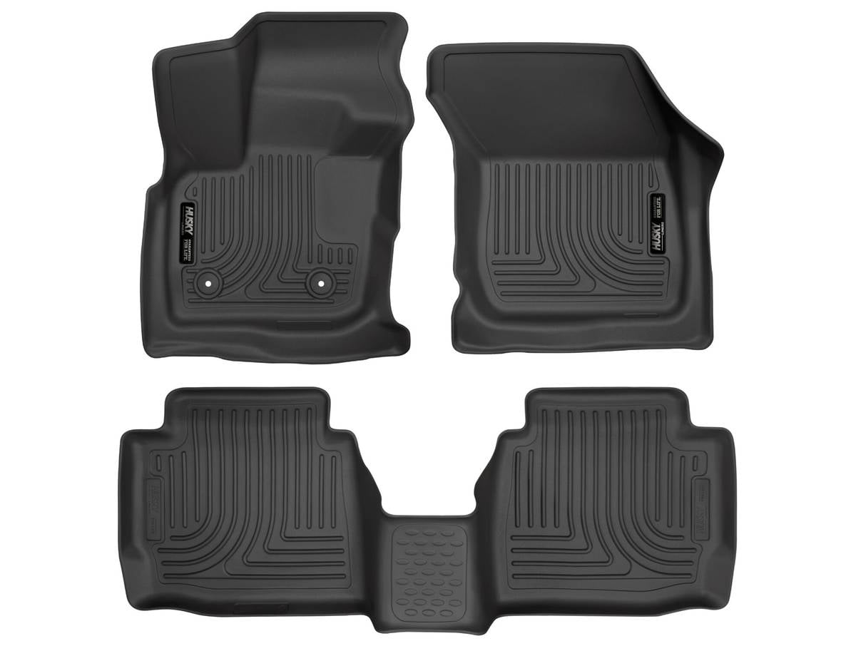 Husky Liners 98791 Weatherbeater Floor Mats Fit 2017-2020 Ford Fusion, Lincoln MKZ - Front/2nd Seat - Black