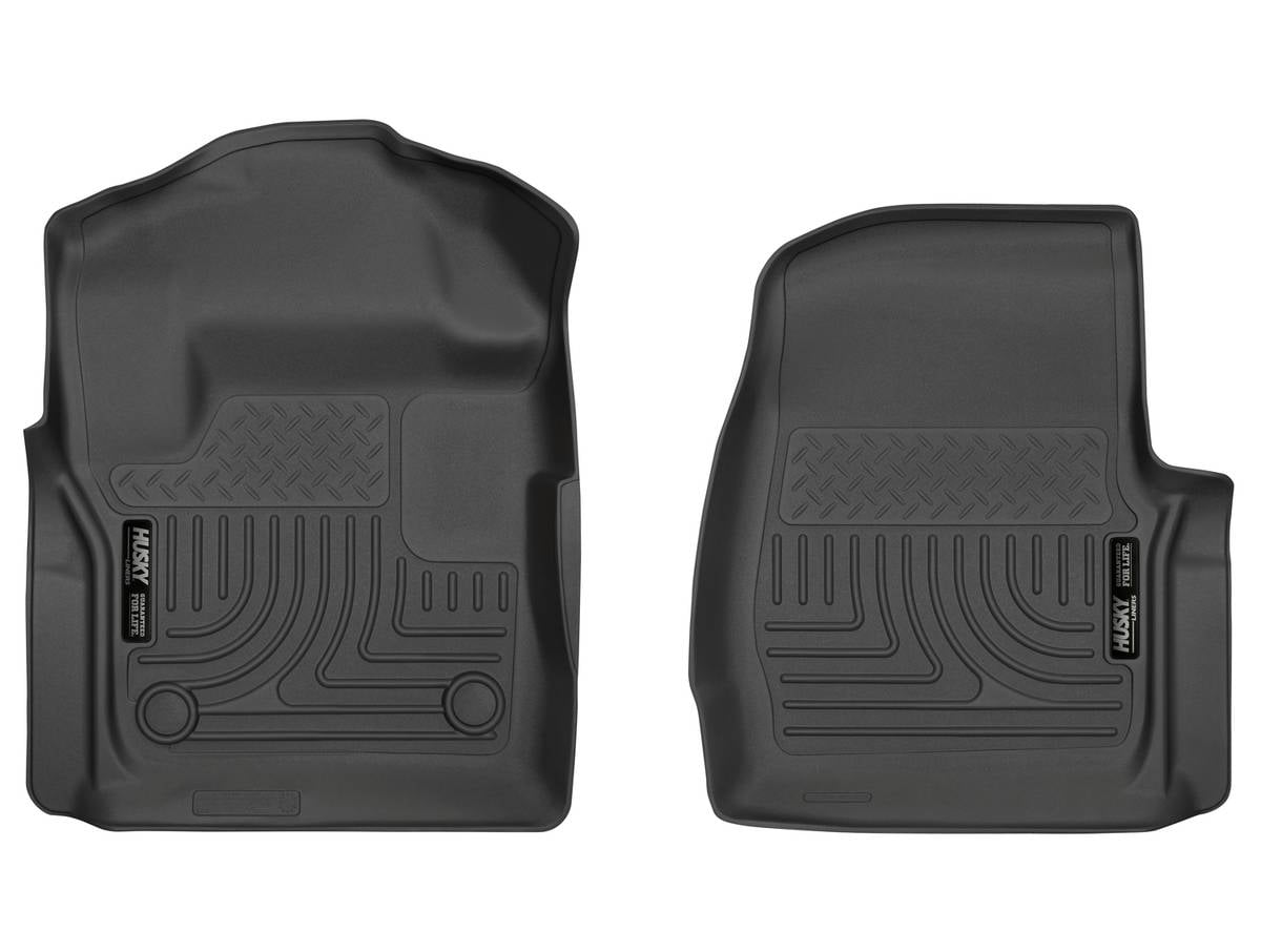 Husky Liners Weatherbeater Floor Mats | Fits 2017 - 2025 Ford F-250/F-350 Standard Cab | Front Row, 2-pc Black - 13311