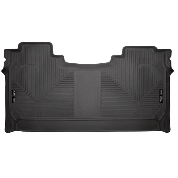 Husky Weatherbeater 2nd Row Floor Mat Fits 2019-2025 Ram 1500 Crew Cab w/ Factory Storage Box Black 1 Pc