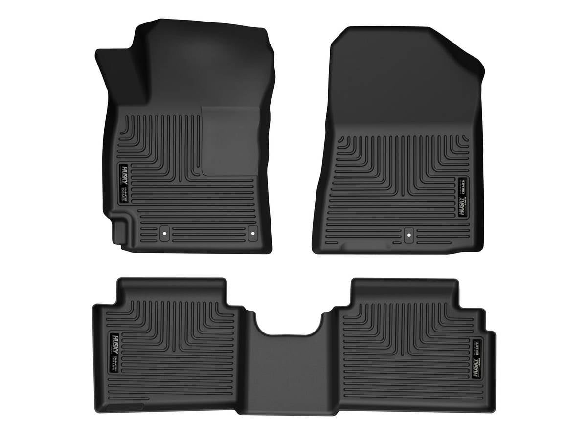 Husky Liners 95261 Weatherbeater Floor Mats Fit 2019-2024 Kia Forte Front/2nd Row Liners 3pc Black