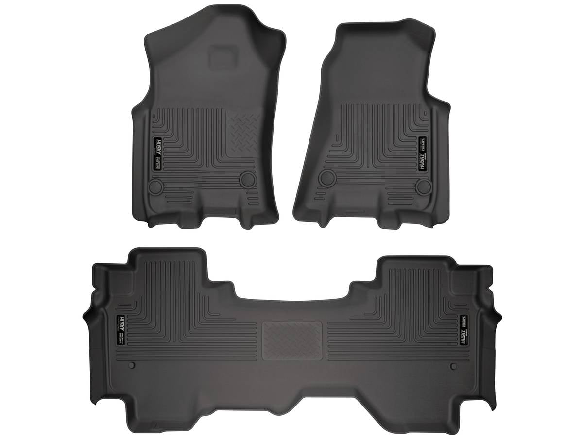 Husky Liners 94011 Weatherbeater Floor Mats Fit 2019-2024 Ram 1500 Quad Cab Front/2nd Row Liners 3pc Black