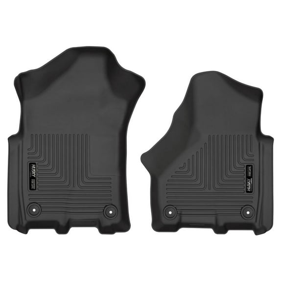 Husky Liners 13051 Weatherbeater Floor Mats Fit 2019-2024 Dodge Ram 2500, Ram Truck 2500, Ram 3500 Crew Cab, Mega Cab Front 2 Pc Black