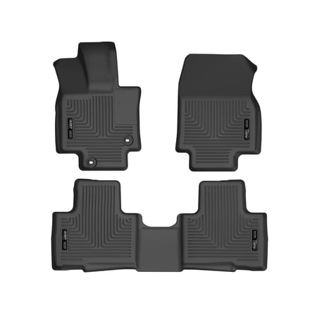 Husky Liners 95791 Weatherbeater Floor Mats Fit 2020-2025 Toyota Highlander - Front/2nd Seat - Black