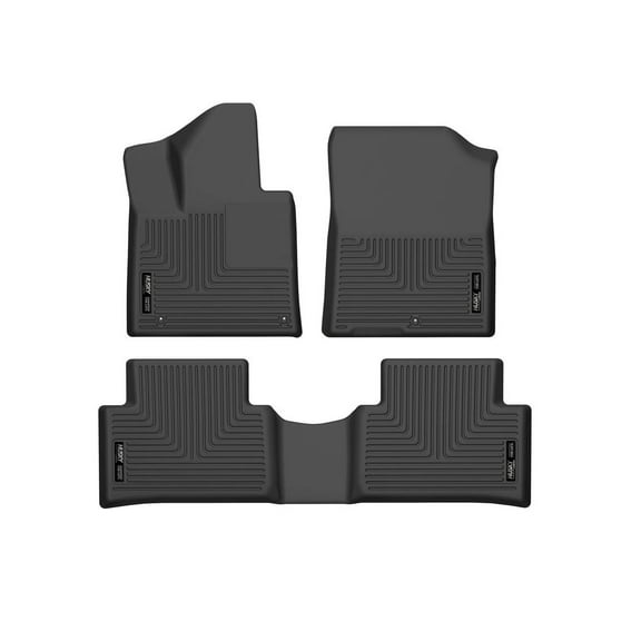 Husky Liners 95841 Weatherbeater Floor Mats Fit 2021-2025 Kia Sorento - Front/2nd Seat - Black