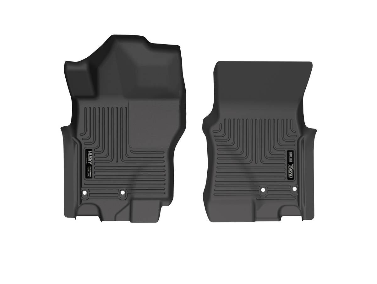 Husky Liners Weatherbeater Floor Mats | Fits 2022 - 2025 Nissan Frontier, Crew \u0026 King Cab | Front Row, 2-pc Black - 13521