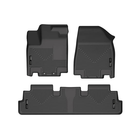 Husky Liners 95701 Weatherbeater Floor Mats Fit 2022-2025 INFINITI QX60, 2022-2025 Nissan Pathfinder - Front/2nd Seat - Black