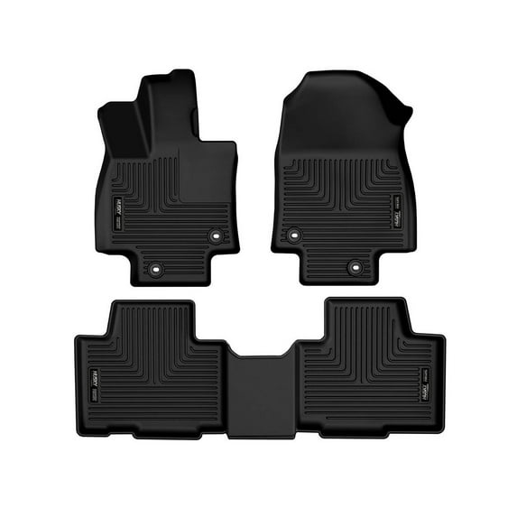 Husky Liners 99351 Weatherbeater Floor Mats Fit 2024 Lexus TX350, 2024-2025 Toyota Grand Highlander - Front/2nd Seat - Black