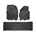 thumbnail image 1 of Husky Liners 99711 Weatherbeater Floor Mats Fit 2012-2016 Ford F-250, F-350, F-450 Crew Cab (w/w/o Manual Transfer Case Shifter, Driver’s Side Foot Rest) - Front/2nd Seat - Black, 1 of 13