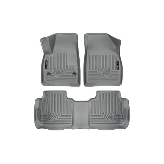 Husky Liners 99142 Weatherbeater Floor Mats Fit 2017-2025 Cadillac XT5, 2019-2025 Chevy Blazer, 2017-2023 GMC Acadia (Bench/Bucket Seats) - Front/2nd Seat - Grey
