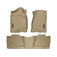 thumbnail image 1 of Husky Liners 98203 Weatherbeater Floor Mats Fit 2007-2014 Chevy Silverado/GMC Sierra 1500/2500/3500 Crew Cab - Front/2nd Seat - Tan, 1 of 13