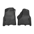 thumbnail image 1 of Husky Liners 18001 Weatherbeater Floor Mats Fit 2009-2024 Ram 1500/2500/3500/Ram 1500 Classic Crew/Mega Cab Front Row Liners 2pc Black, 1 of 10