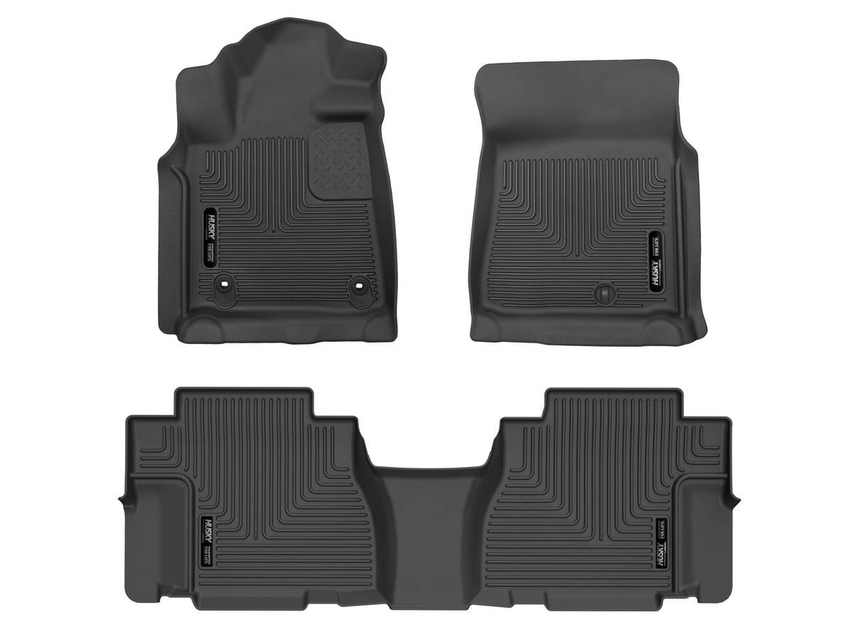 Husky Liners 95101 Weatherbeater Floor Mats Fit 2012-2022 Toyota Sequoia excl. Platinum Front/2nd Row Liners 3pc Black