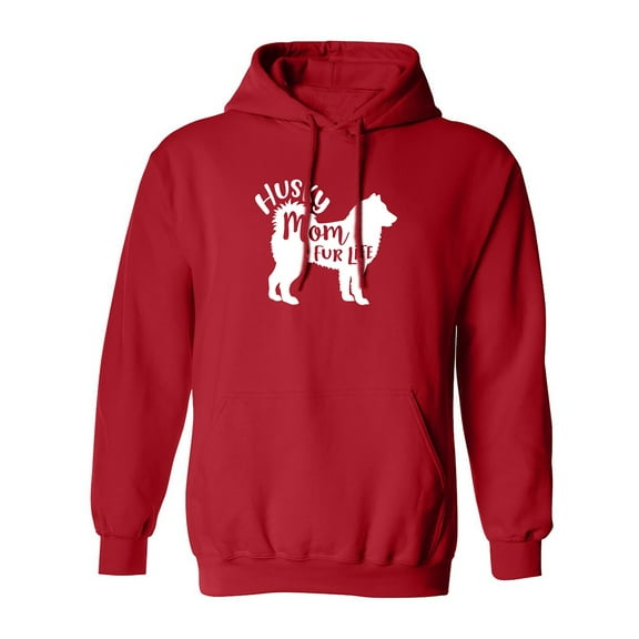 Husky Mom Fur Life Adult Hooded Sweatshirt