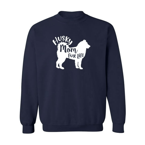 Husky Mom Fur Life Crewneck Sweatshirt