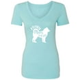 thumbnail image 1 of Husky Mom Fur Life Womens V-Neck T-Shirt, 1 of 3