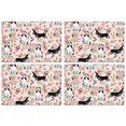 thumbnail image 1 of Husky and Pink Pioneer Flower Summer Placemats Table Placemats Set Of 4-Linen Kitchen Washable Placemats Table Mats 12x18 Inch Non-Slip Heat Resistant, 1 of 6