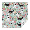 thumbnail image 1 of Husky and Pioneer Flower Square Tablecloth,Waterproof Square Table Cover,Wipeable Spillproof Washable Table Cover for Home Kitchen Party Decor 42"X42"(107x107cm), 1 of 6