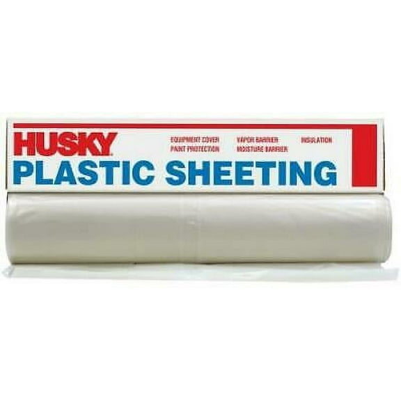 Husky Plastic Sheeting 6 mil x 20 ft. W x 100 ft. L Polyethylene Clear