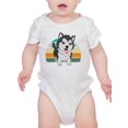 thumbnail image 1 of Husky Pup Retro Design T-Shirt Infant -Image by Shutterstock,  24 Months, 1 of 4
