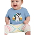 thumbnail image 1 of Husky Pup Retro Design T-Shirt Infant -Image by Shutterstock,  6 Months, 1 of 4