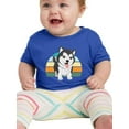 thumbnail image 1 of Husky Pup Retro Design T-Shirt Infant -Image by Shutterstock,  6 Months, 1 of 4