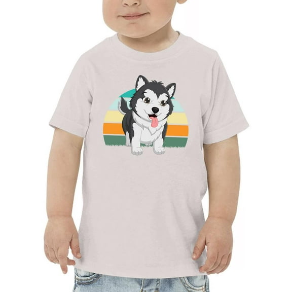 Husky Pup Retro Design T-Shirt Toddler -Image by Shutterstock,  2 Toddler