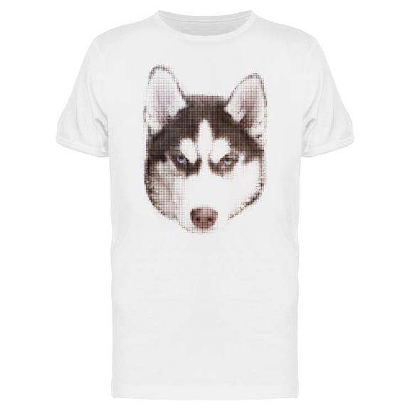 Husky Puppy Pixel Art T-Shirt Men -Image by Shutterstock, Male Medium