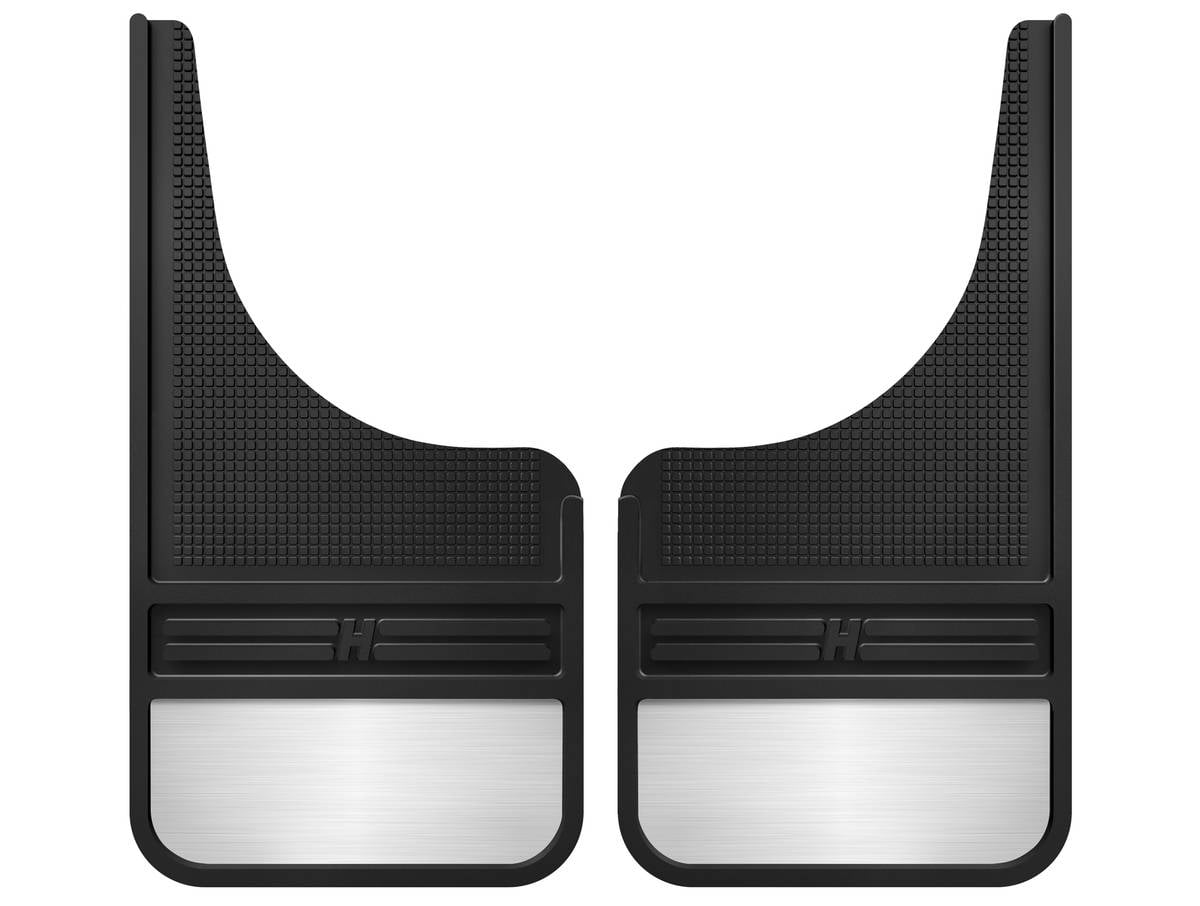Husky Liners 55001 Front MudDog Mud Flaps Front Pair w/ Brushed Stainless Steel Weights
